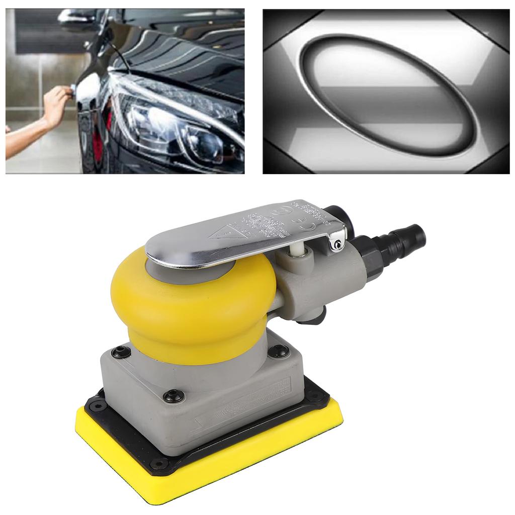 Industrial 75x100mm Square Air Sander Polishing Tool With Ergonomic Handle For Smooth Polishing Work Auto Repair