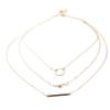 C170 New Jewelry Simple Multi-Element Combination Fashion Versatile Aperture Metal Rod Necklace