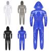 Mens Water Resistant Coveralls Jumpsuit High Visibility Reflective Strips Long Sleeves Elastic Waist Front Zipper Hooded