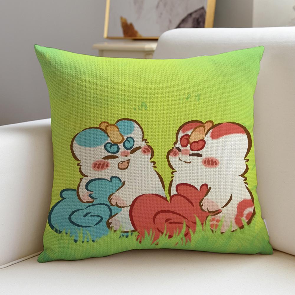 Magical Cute Fabulous BeastsS Cushion Cover Breathable and skinfriendly linen pillowcase square removable and washable cushion