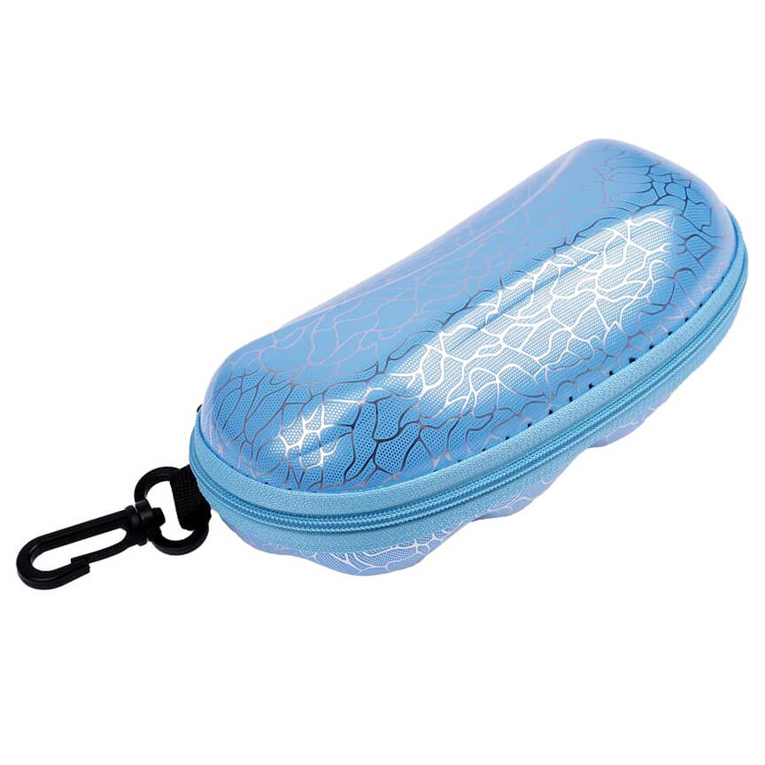 Blue Eyeglass Case Zippered Case With Carabiner Etc-96C