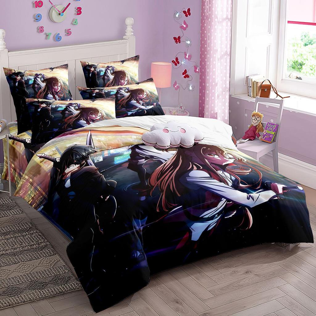 Cartoon Sword Art Online Bedding Sets,Japanese Anime Art Online Duvet Cover Pillowcase For Teenagers And Children Bedroom Decora