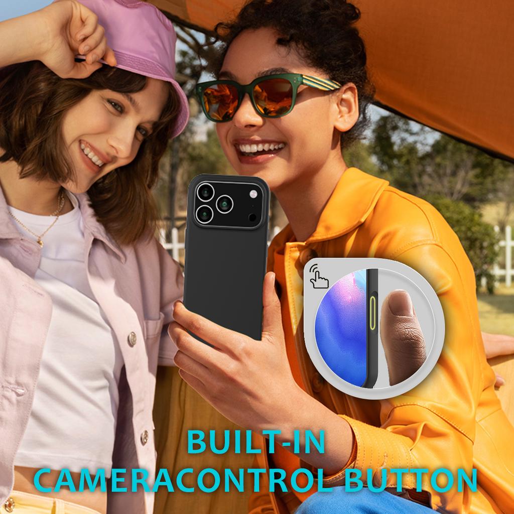 For iPhone 17 Pro Case Drop Proof Liquid Silicone Soft Lining Back Phone Cover