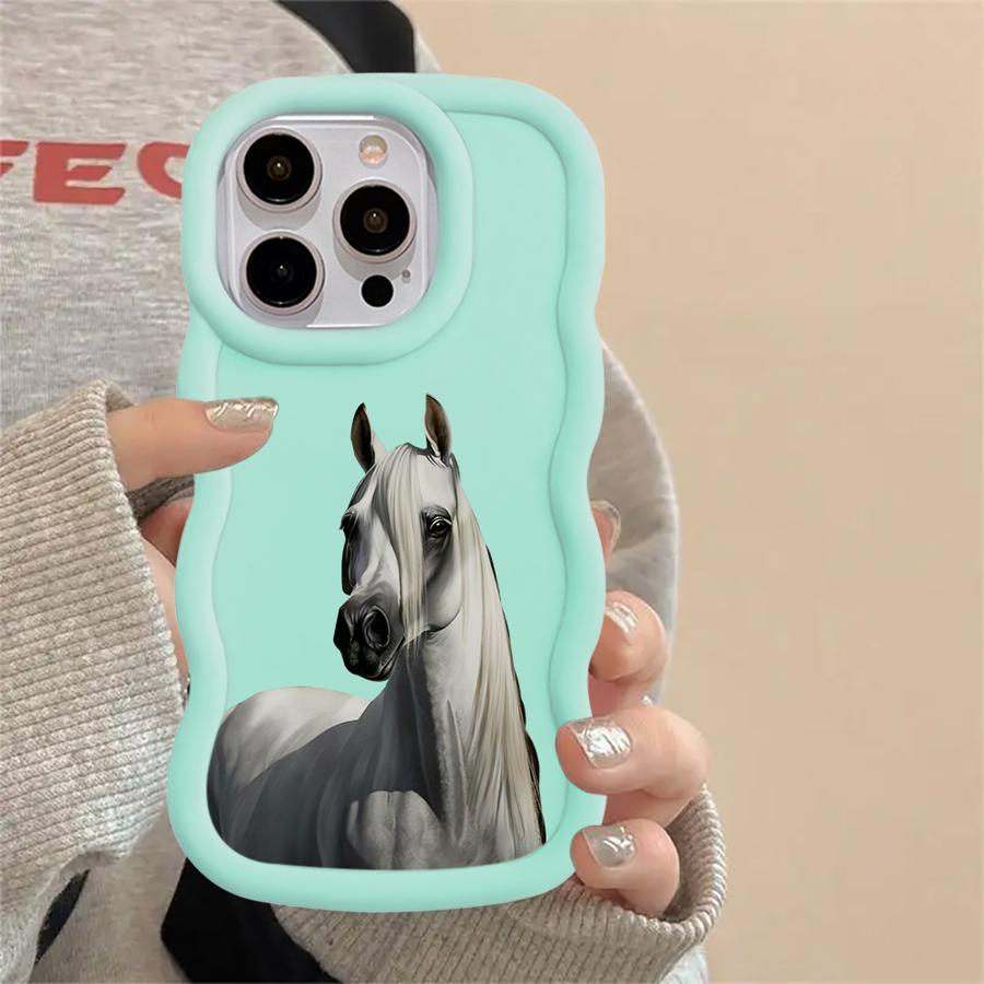 Cool Horse Tiger Soft Phone Cover Case for iPhone 14 15 Plus 8 XR 12 13 16 Pro Max 17 Air 11