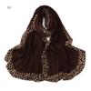 Winter Sexy Leopard Chain Viscose Scarf Wrinkle Pleated Shawls and Wraps Autumn Echarpe Pashmina Bufandas Muslim Sjaal 180*70Cm