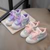Children's Sports Shoes 2025 Autumn New Boys Casual Shoes High Top Girls Board Shoes Trend Soft Sole Baby Shoes