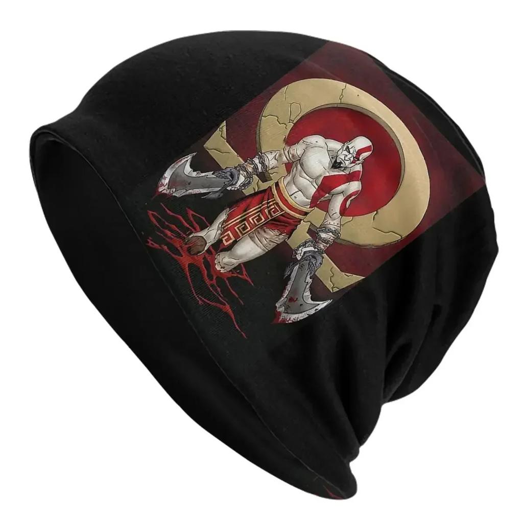 Skull Kratos God Of War Unisex Adult Beanies Caps Knitted Bonnet Hat Warm Fashion Autumn Winter Outdoor Skullies Hats