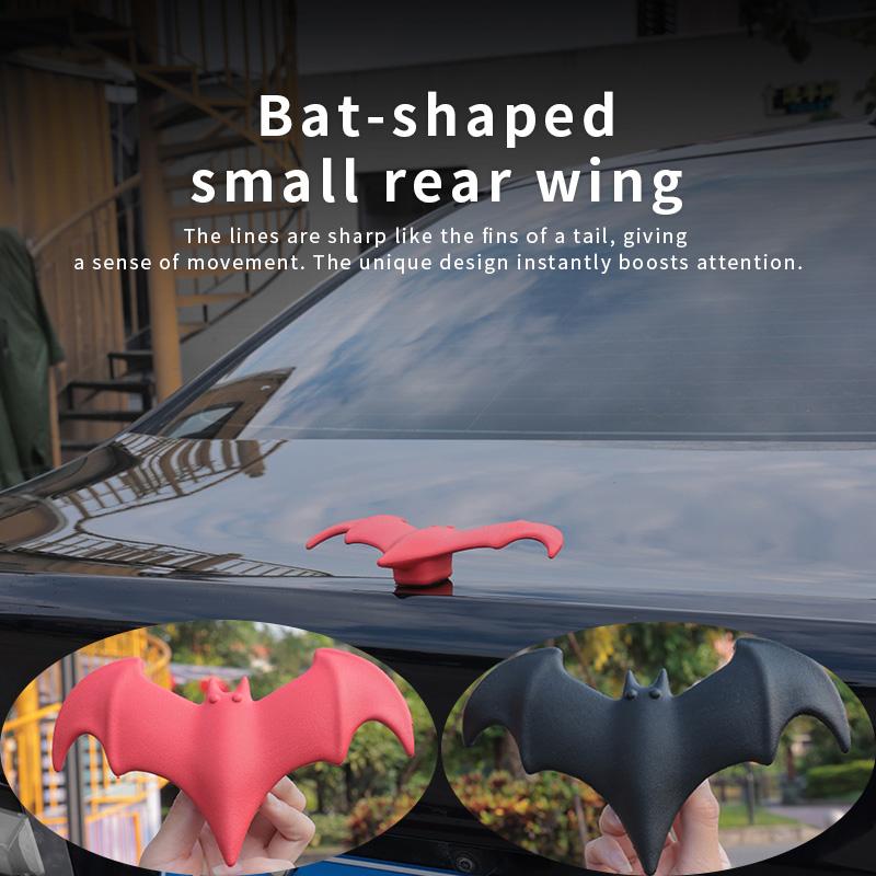 3D Stereo Bat Sticker Antenna Car Roof Self-Adhesive Auto Decoration Ornaments Car Accessories For Truck SUV Motorcycle Helmet