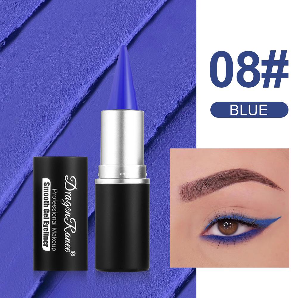 12 Colors Colorful Eyeliner Long-Lasting Waterproof Smudge-Proof In Black White Blue Purple Green Versatile for Lip Liner & Eye Makeup