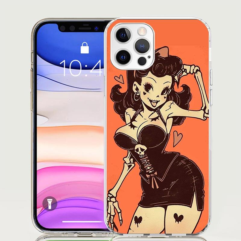 Sexy Halloween Beauty Girls Phone Case for Apple iPhone 17 Air 16 15 Plus 14 + 13 Mini 12 11 Pro Max 7 8 SE 16Max Soft Shell Cov