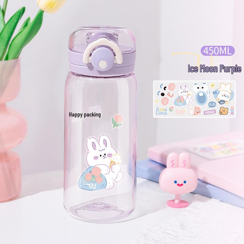 Přenosný kelímek se slámkou s velkým objemem pro dívky - Květinový design