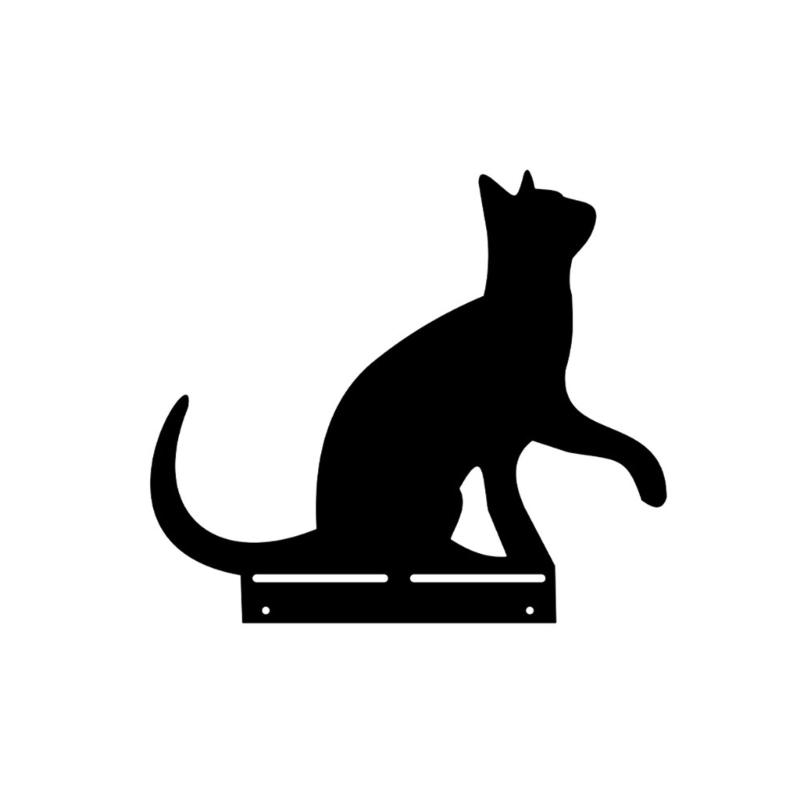 Metal Garden Decors Metal Yard Animals Garden Stakes Cat Yard Decorations Outdoor Garden Insert for Flowerbeds Lawn