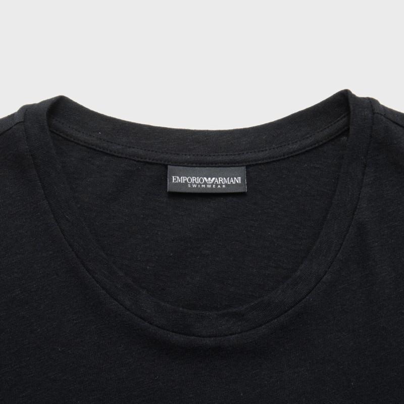 Emporio Armani Ss24 Logo Print Crew Neck T-Shirt Men tops Black 211818-3R485-00020
