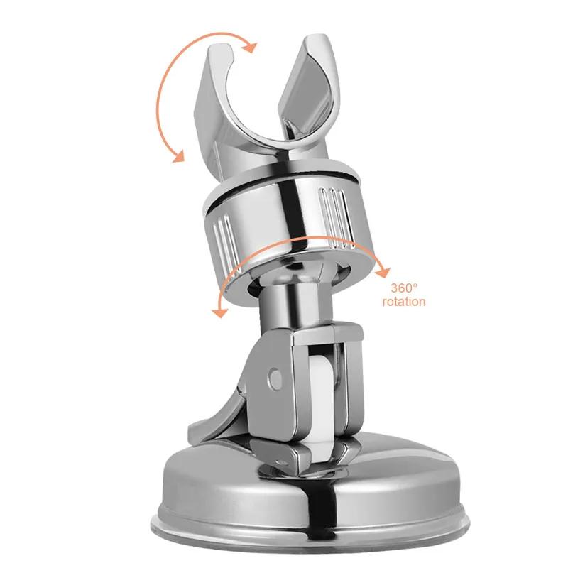 Suport de duș manual universal cu ventuză puternică, cap de duș reglabil manual pentru baie, suport fix fără cuie, cap de duș