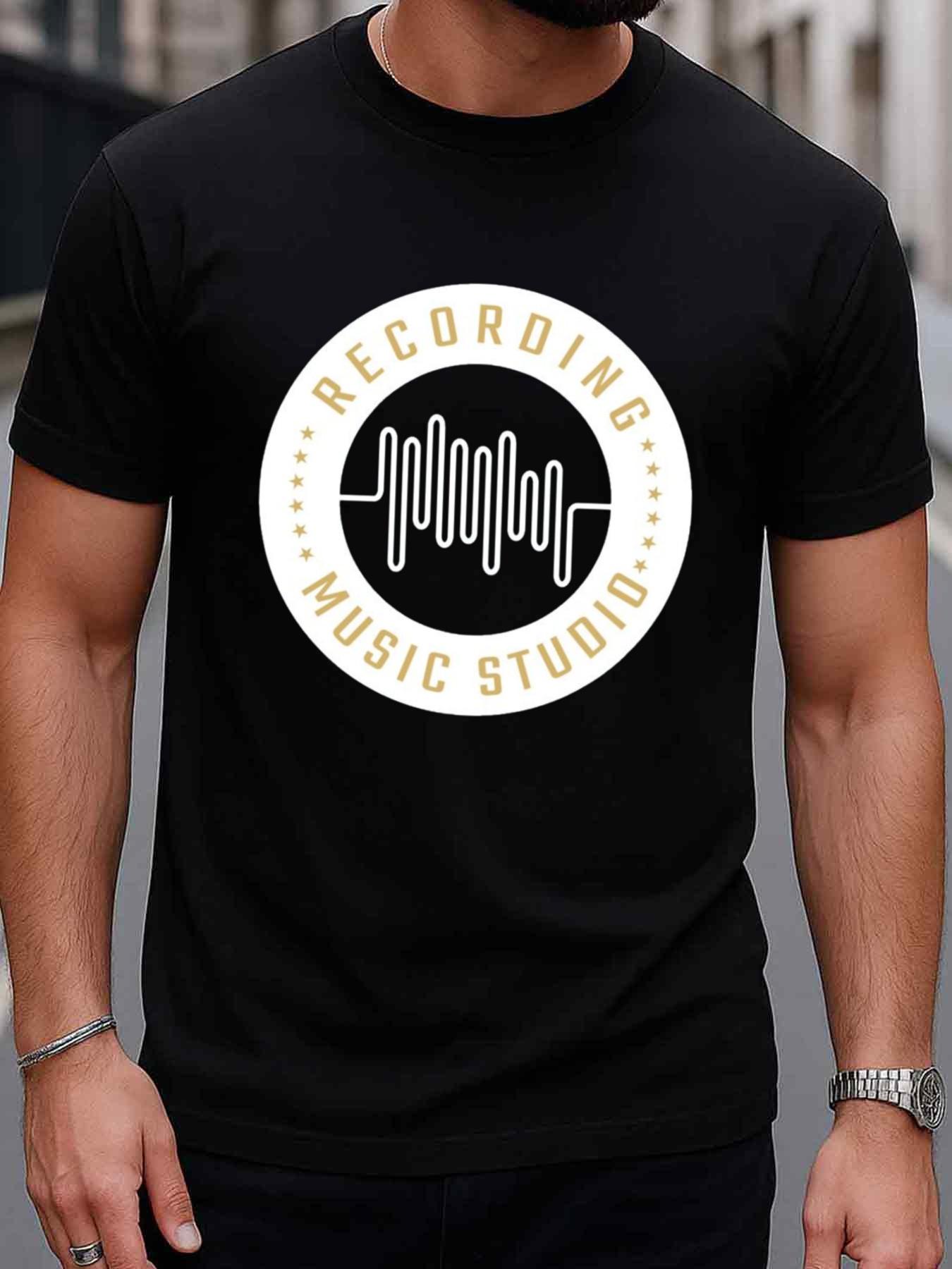 Top Pick Mens 100 Cotton Y2K Vintage Recording Studio TShirt S