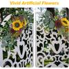 Artificial Wedding Arch Flowers Kit, Sunflowers Rustic 2pcs Flower Garland for Lintel, Wall, Door Party Reception Decoration