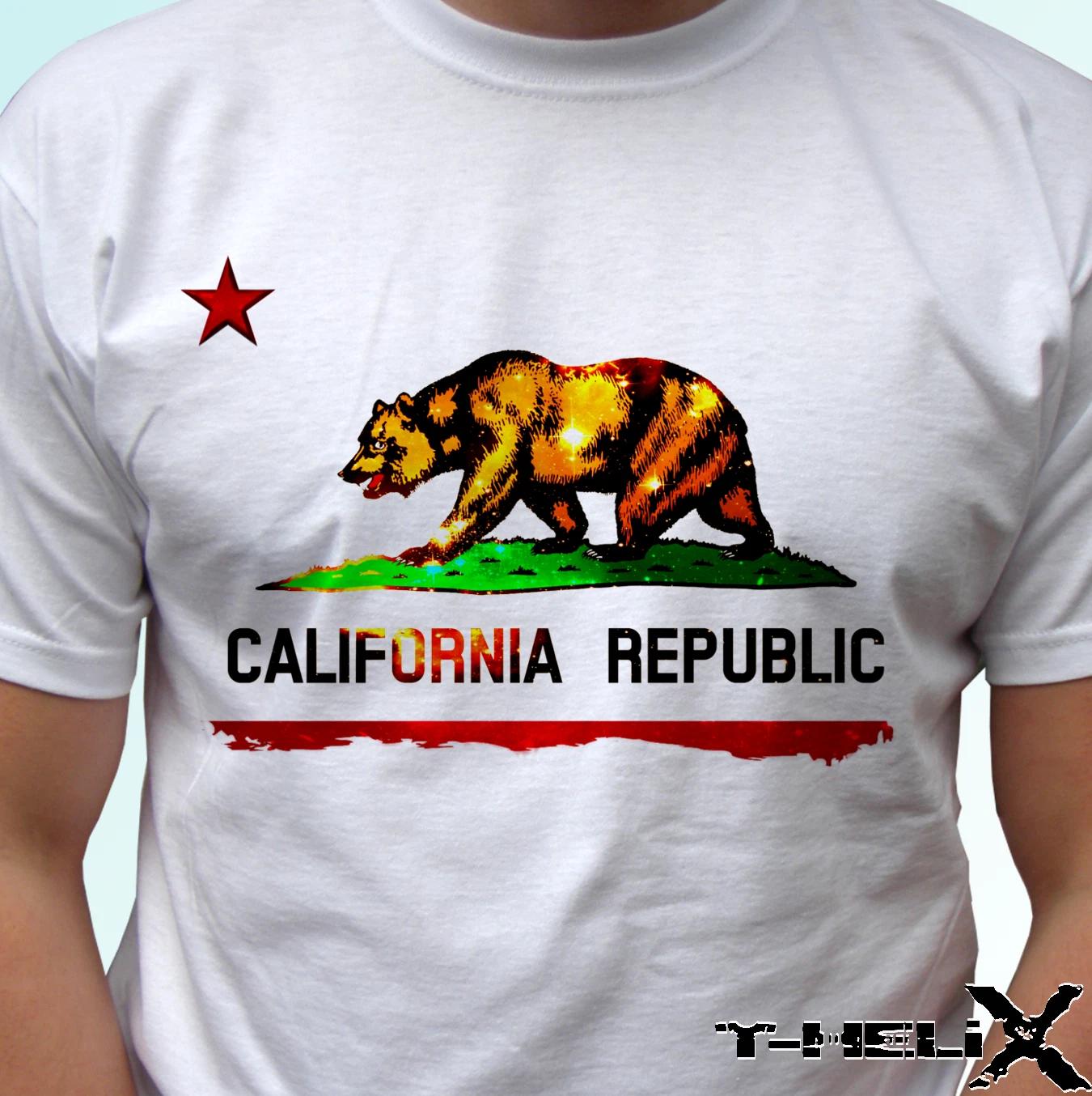 

California Republic Flag - white kids boys T-Shirt top - s s kids & baby sizes 160