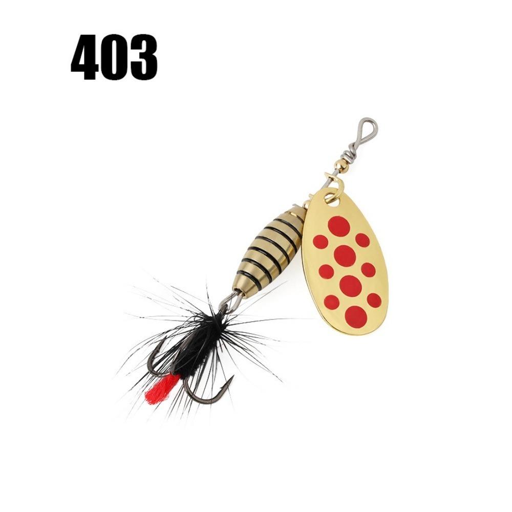 

5.3g Weight Spinner Lure Feather Treble Hook Bait Design Hard Lure Brass Material Metal Construction Fishing Tackle Pesca 2--5.3g