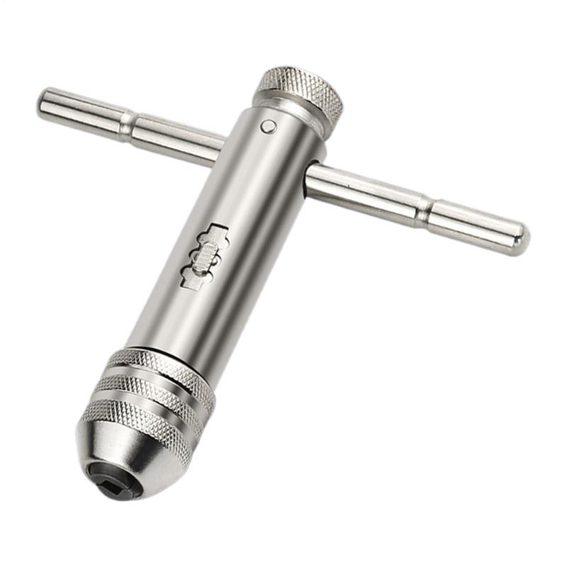 T Handle Ratchet Flexible Ratcheting T Handle Tap Wrench Handle Ratchet Tap Wrench Multipurpose Ratchet Tap Handle for Thread