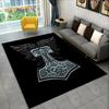 Viking Norse Mythology God Loki Rune Area Rug,Carpet Rug for Living Room Bedroom Sofa Doormat Kitchen Decor,Non-slip Floor Mat