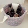 Large Capacity Quilted Storage Basket Cotton Flower Pattern Storage Basket Laundry Hampers  Bedroom