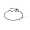 Fashion Stainless Steel A-Z 26 Letters Rings Double Heart Hollow Women Ring For Women Charm Wedding Finger Jewelry Gift