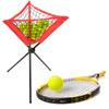 Triangular Net Bag Portable Baseball Softball Batting Practice Tripod Ball Rack Red