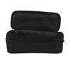 Camping Bag Large Capacity Double Zipper Tableware Storage Bag with Handle for Outdoor Black