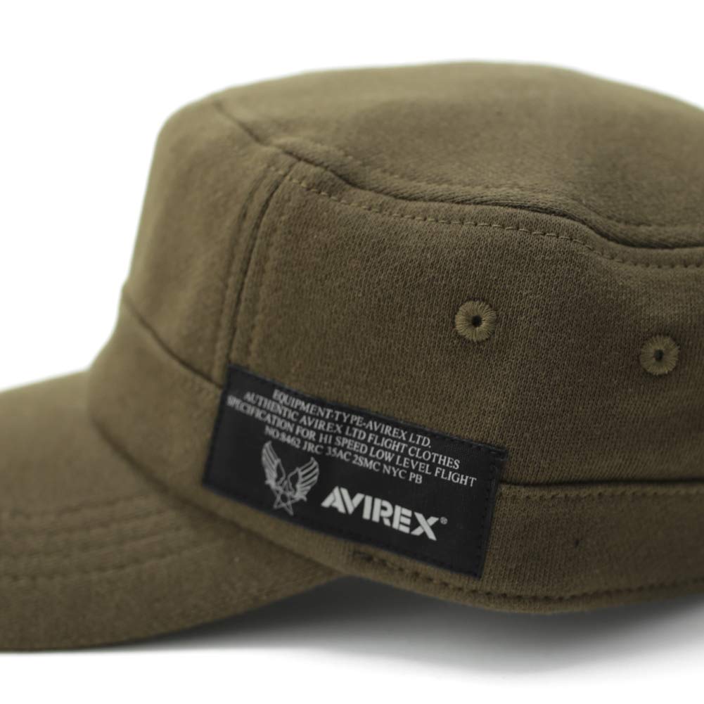 AVIREX Mini Fleece Sweat Standard Work Cap Hat De Gaulle Men's Golf Cap Khaki