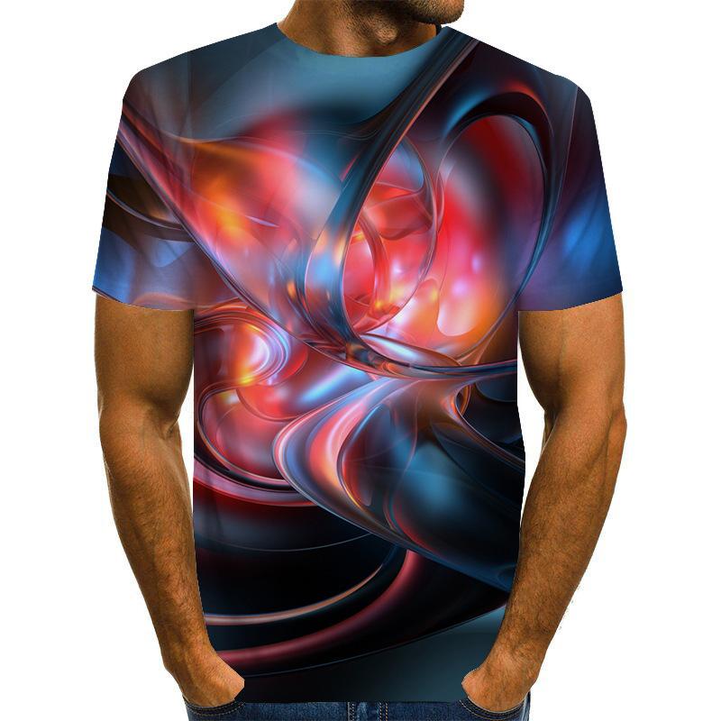 

Повседневная мужская футболка с 3D-принтом «Вихрь», мужская летняя 3D-футболка с коротким рукавом 6XL