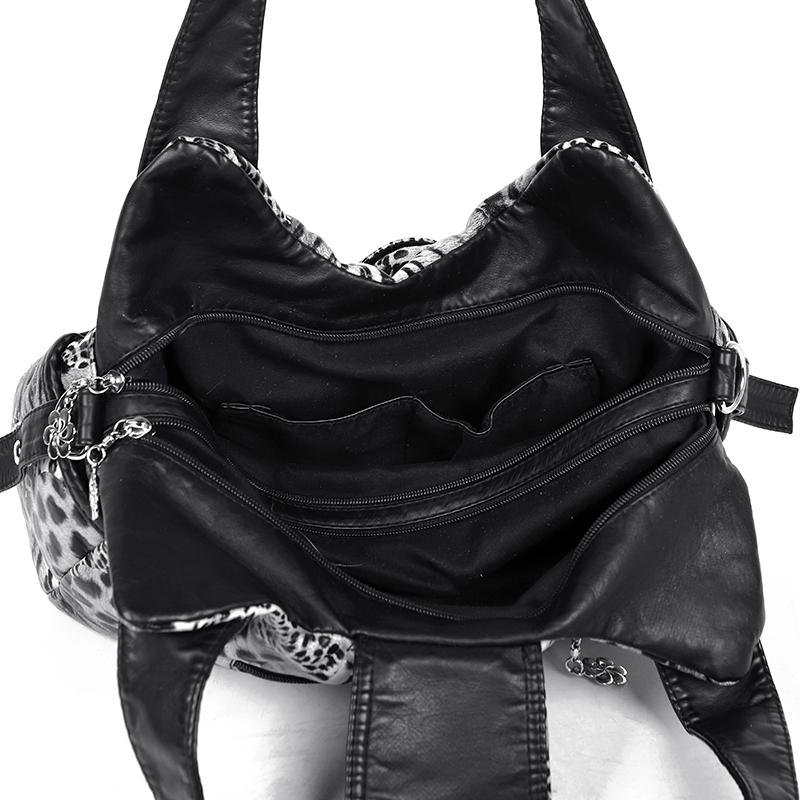 Women's Leopard Print Tote Bag Underarm Handbag