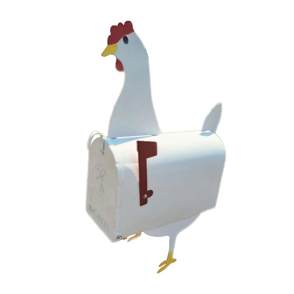 Unique Chicken Cow Horse Mailbox Metal Wall Mounted Post Garden Animal Mailboxes Crafts Outside Box Decoration Farm Weather I1H3