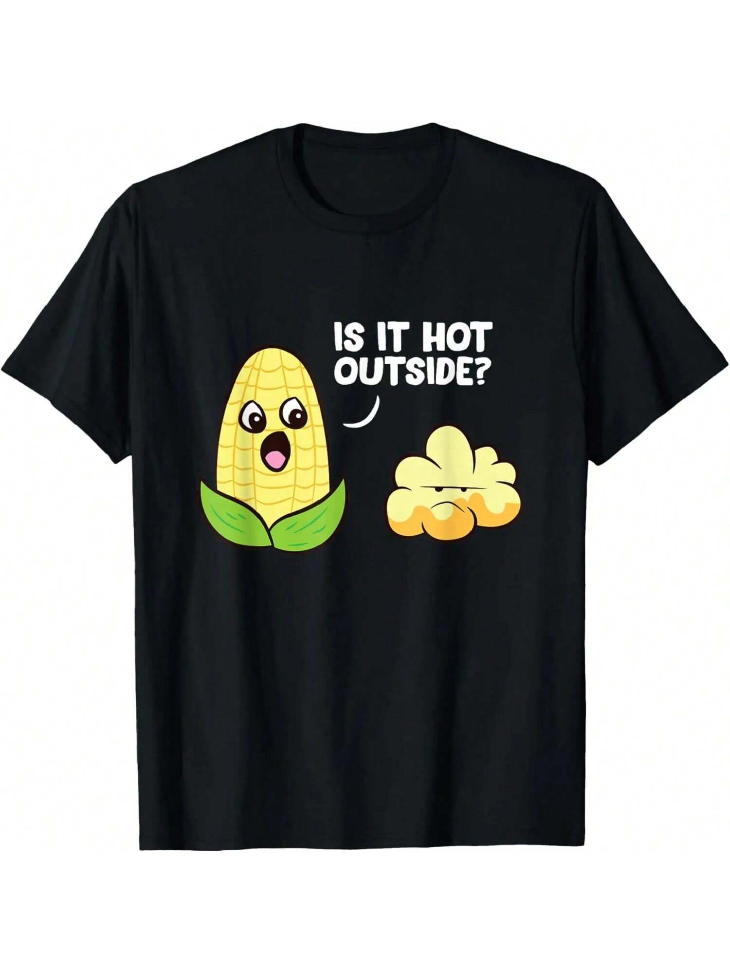 Corn Cob Is It Hot Outside Popcorn T-Shirt S разноцветный