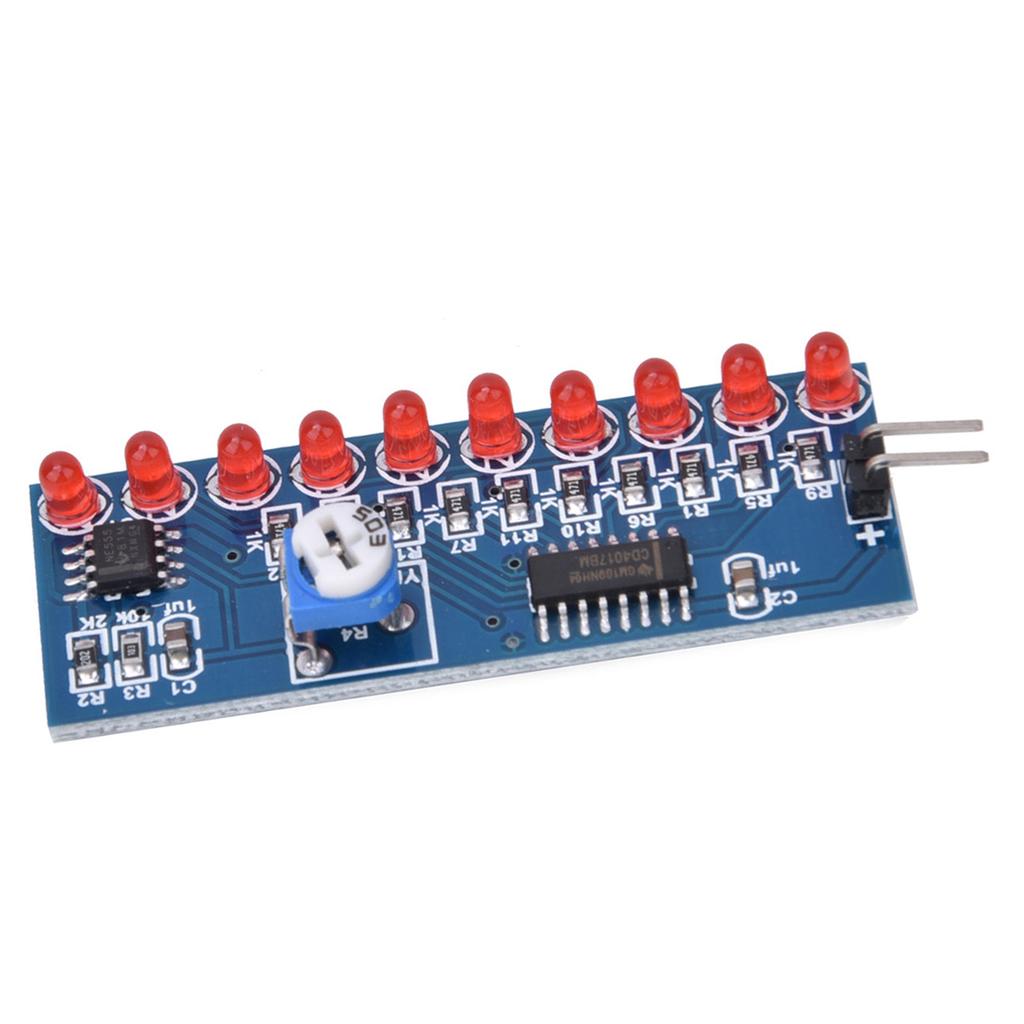 2 Stück NE555 + CD4017 LED Chaser Wasser fließendes Lichtmodul DIY Kit elektronische Schaltung