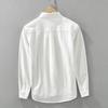 Spring and Summer Long Sleeve Men Shirt Casual 100cotton Soft and Comfortable Button Shirt with Pocket Daily Simple Style Versatile Men Tops