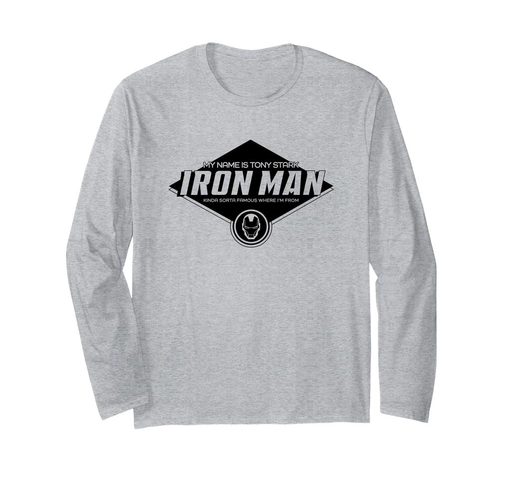 Marvel Iron Man My Name Is Tony Stark Kinda Sota Famous Long Sleeve T-shirt