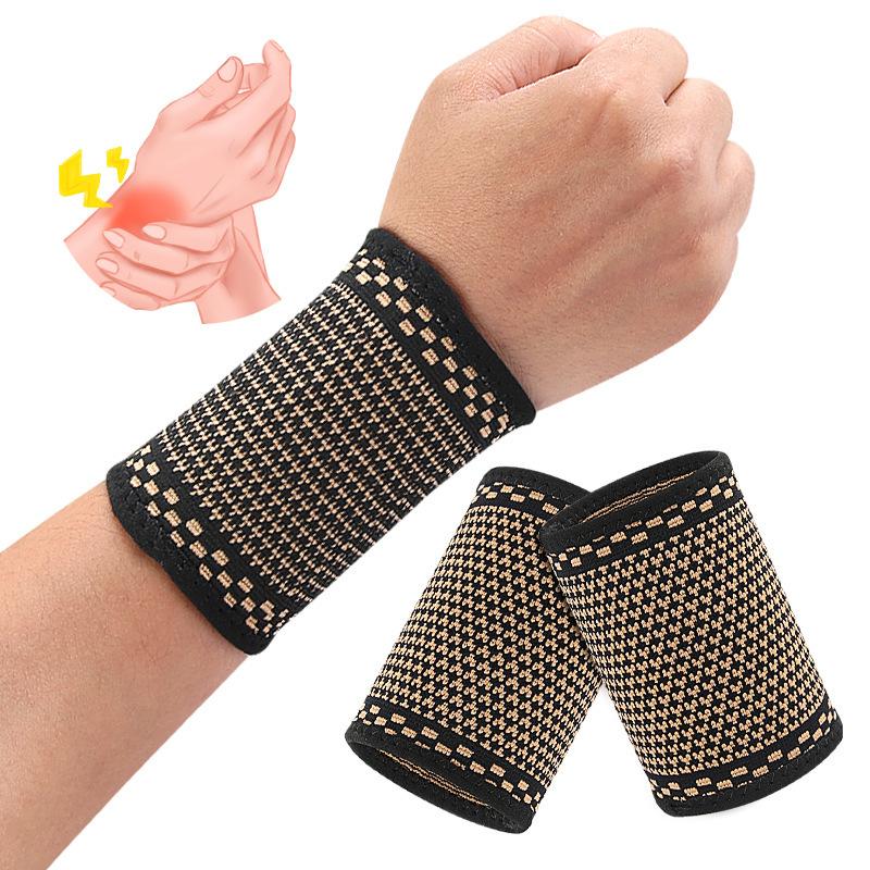 Kupferfaser Sport Handgelenkschutz Gewichtheben Laufen Reiten Handgelenk Passform Fixiert Druckelastische Stütze Bandage