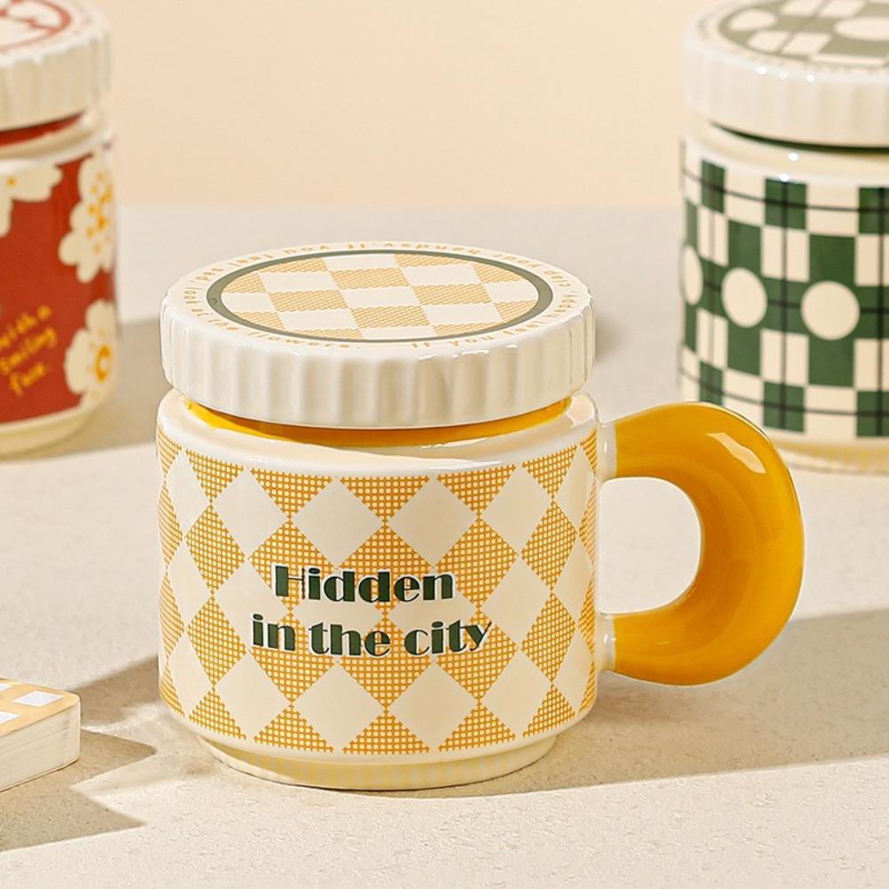 China-Chic Flowers Ceramic Mug Large Capacity Milk Cup Creative Couple Cups  Home