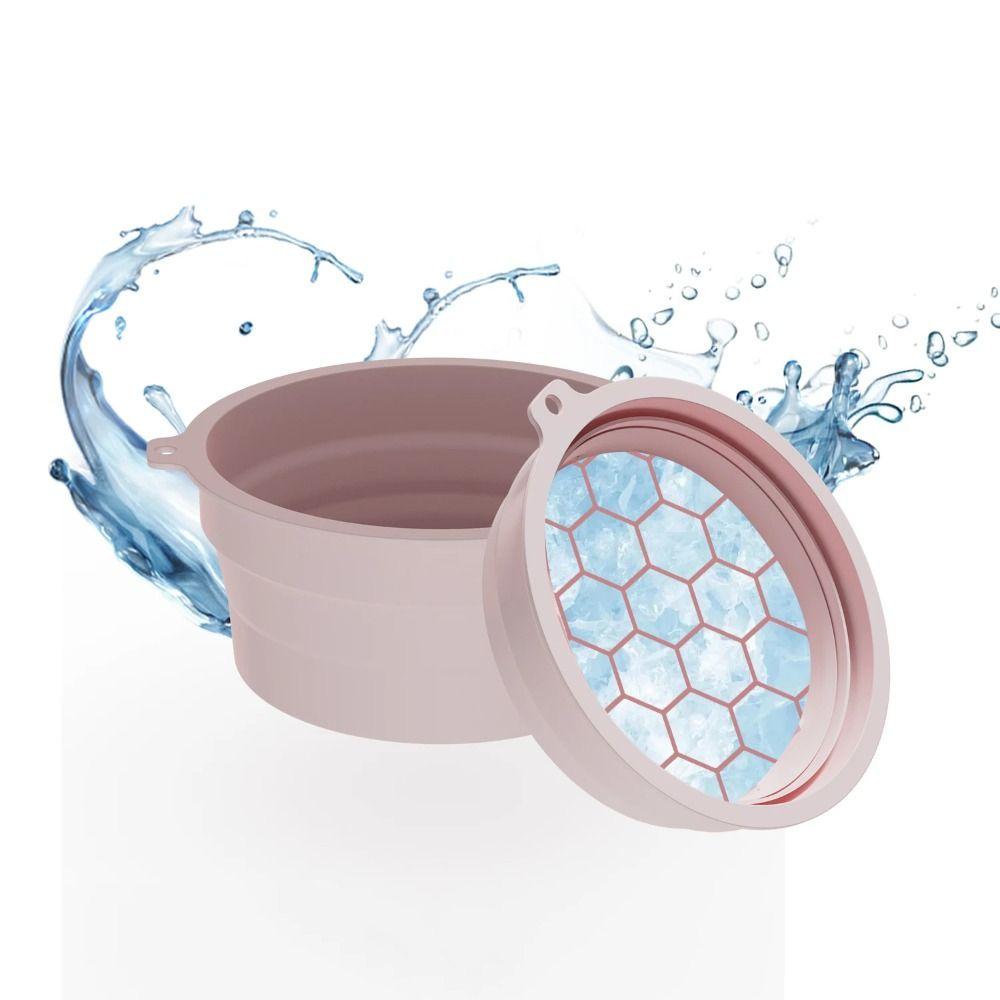 Collapsible Silicone Face Ice Bath Tray Cold  for Facial Treatment Portable Cryo Skin Tool Travel Beauty Bowl Facial Too blu