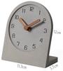 Mooqs Table Desk Silent Mini AA Battery Room Interior Gray Clock, Clock, Wooden, Analog, Quiet, Movement, Size, Operated, Simple, Handmade, Stylish,