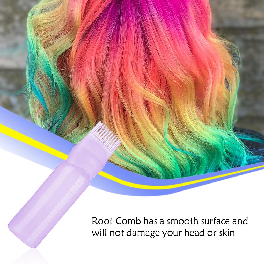 Root Comb Applicator Bottle with Graduated Scale Reliable Hairstyling Tool Scalp Coloring Dyeing Supplies for Home Salon