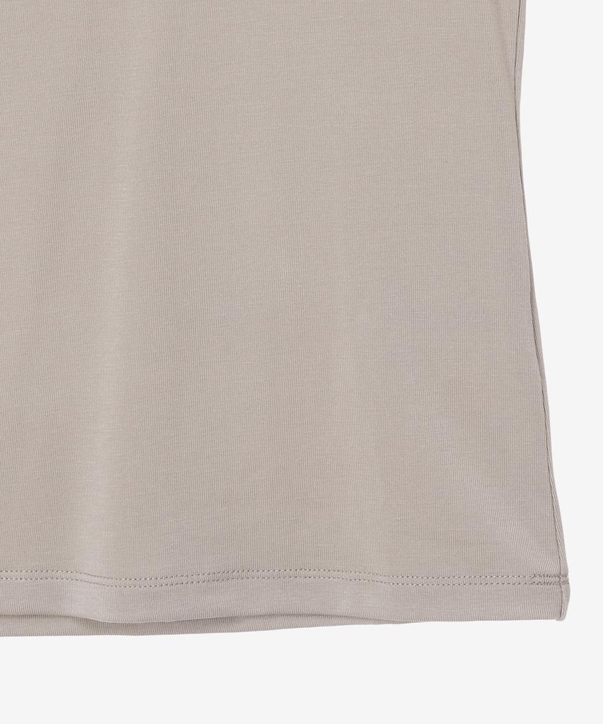 Basic House Women'S Regular Fit Crew Neck Long Sleeve Tee Dark Beige Lzts3215