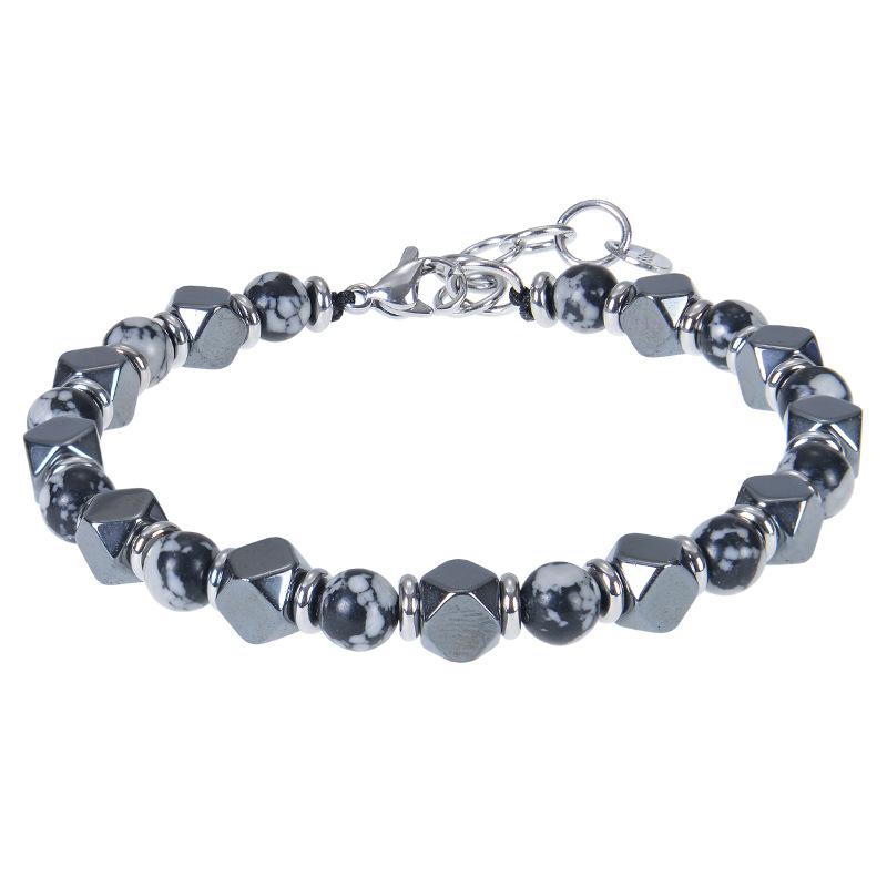 JYL TS Bracelet Love  Projection Beads Conveys Affection & Memories Alabaster black magnet