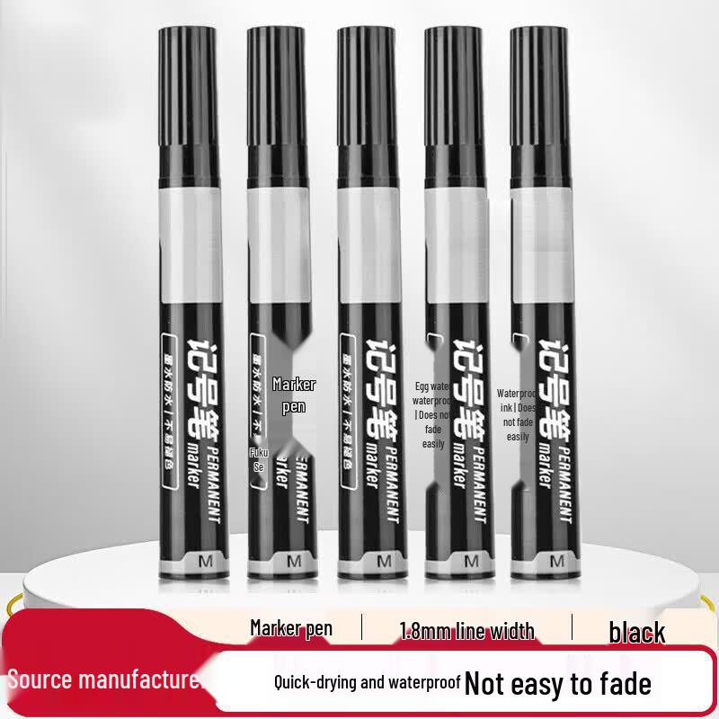 YunPo Quick-Drying Black Oil-Based Thick-Tip Marker Pen