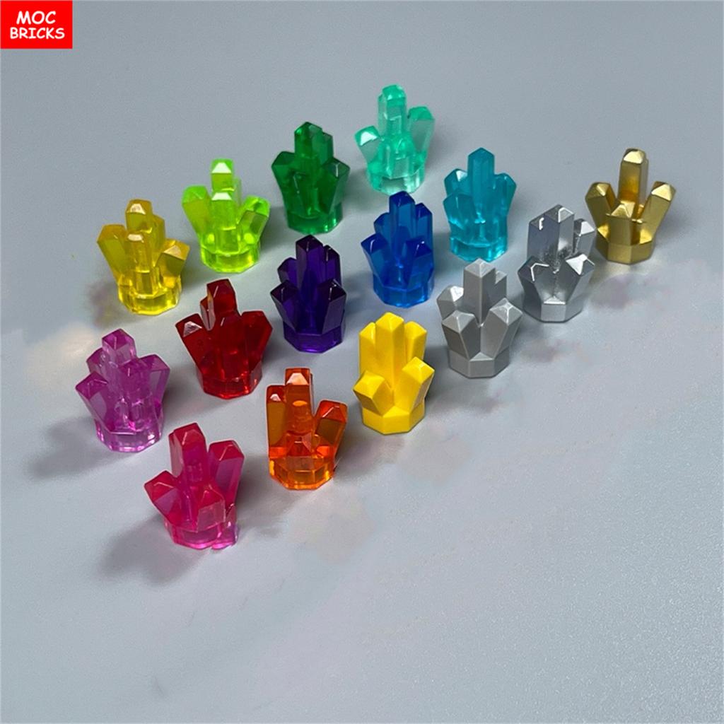 MOC Bricks Stone Gem Paint Ore Rock 1x1 Crystal 5 Point 29377 30385 28623 Educational Building Blocks