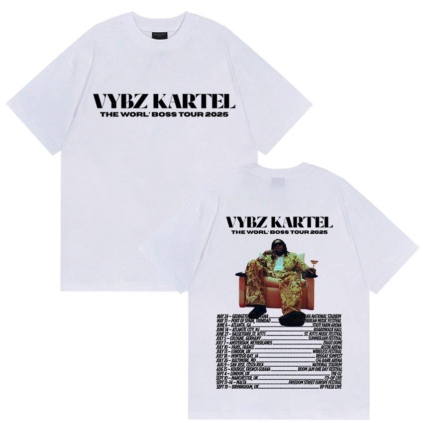 Rapper Vybz Kartel New Album Merch T Shirt Unisex Summer ONeck Cotton Tshirt Hip Hop Gothic Short Sleeve Tshirts Tops