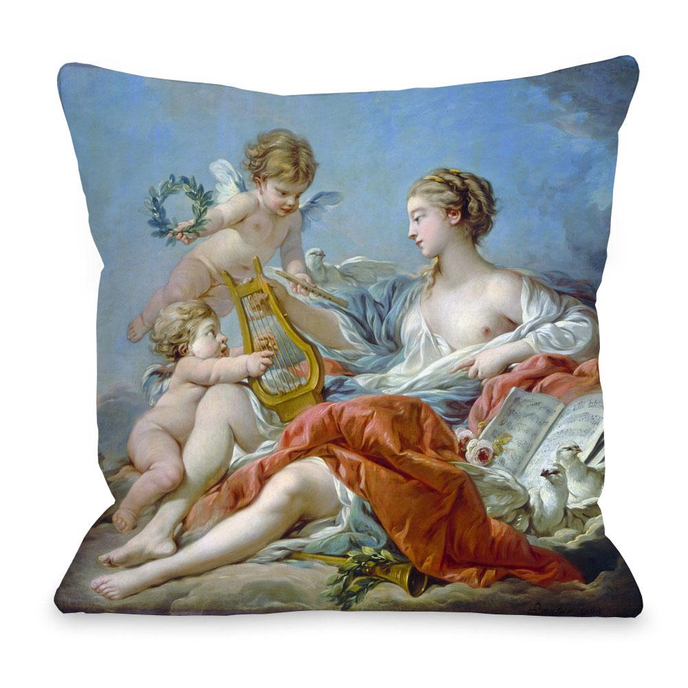 European Royal Court Madame Duchess Goddess Women Portrait Painting Cushion Covers Rococo Style Decorative Pillows For Sofa