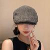 American retro leopard print forward hat spring and summer versatile face little beret street cool anti-wearing cap