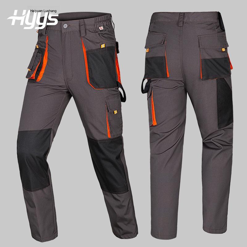 Labor Insurance Overalls Men's Wear-resistant Multi-pocket Big Pocket Multi-pocket Work Pants Auto Repair Electrician Export Pants
