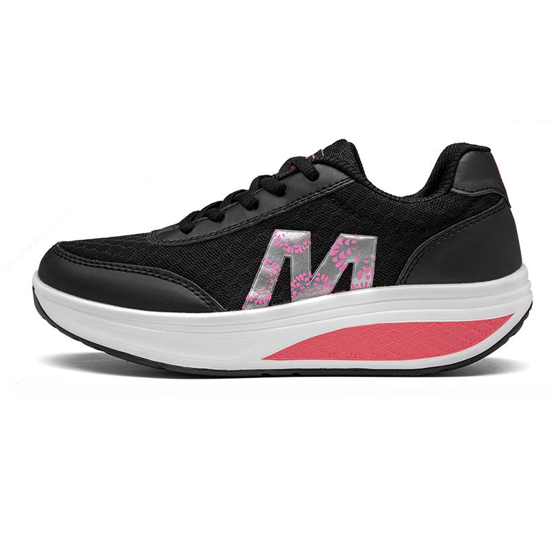 Breathable Women's Running Shoes with Wedge Platform Comfortable Mesh Sports Shoes for Outdoor Activities